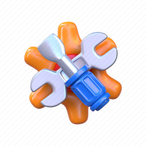 Setting tool, equipment, game icon, maintenance, repair, service, tools 3D illustration - Download on Iconfinder