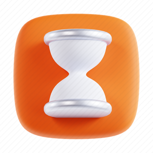 Hourglass, time, sand timer, loading 3D illustration - Download on Iconfinder