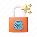 fingerprint, security, protection, padlock, locked 