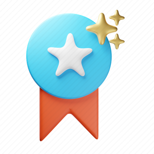 Medal, award, winner, prize, trophy, reward 3D illustration - Download on Iconfinder