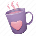 valentine, love, heart, mug, drink, romantic, 14th, february 