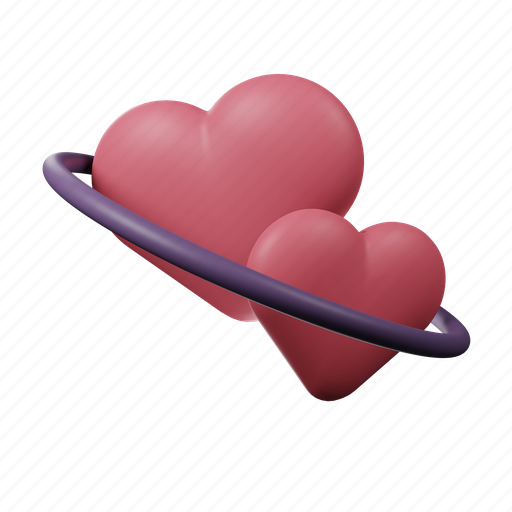 Valentine, love, couple, heart, romantic, 14th, february 3D illustration - Download on Iconfinder