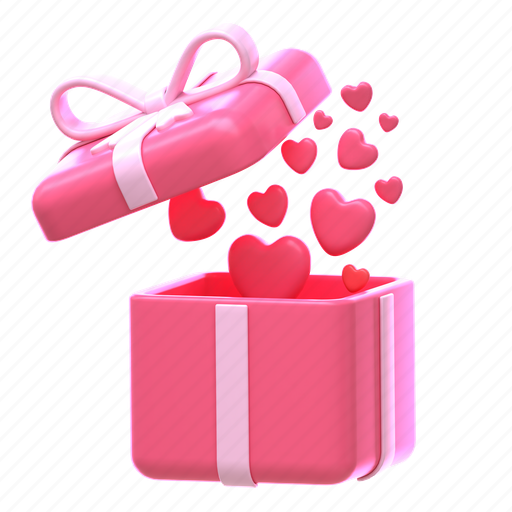 Valentine, gift 3D illustration - Download on Iconfinder