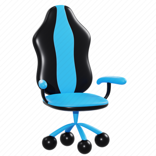 Chair, gaming, game, play, player, furniture, household 3D illustration - Download on Iconfinder