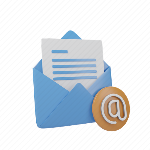 Email, letter, inbox, communication 3D illustration - Download on Iconfinder