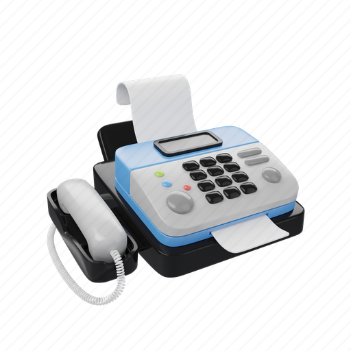 Fax, machine, device, office 3D illustration - Download on Iconfinder
