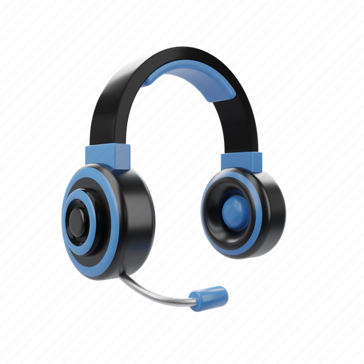 Headphone, headset, support, music 3D illustration - Download on Iconfinder