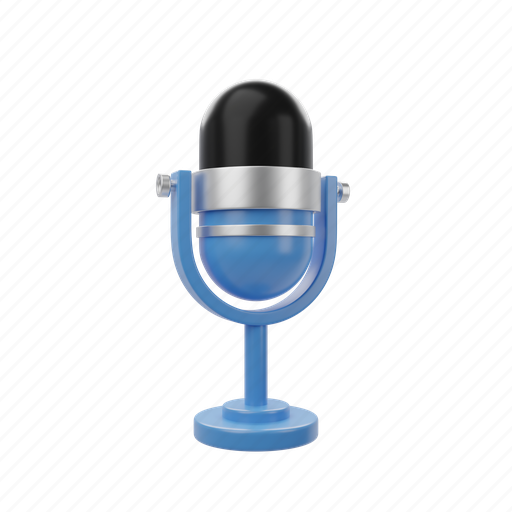 Microphone, audio, voice, speaker 3D illustration - Download on Iconfinder