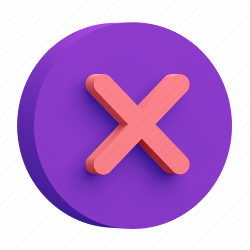 X, delete, close 3D illustration - Download on Iconfinder