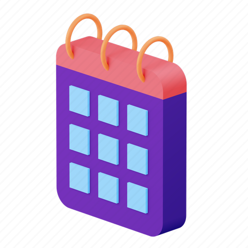 Calendar, schedule, date 3D illustration - Download on Iconfinder