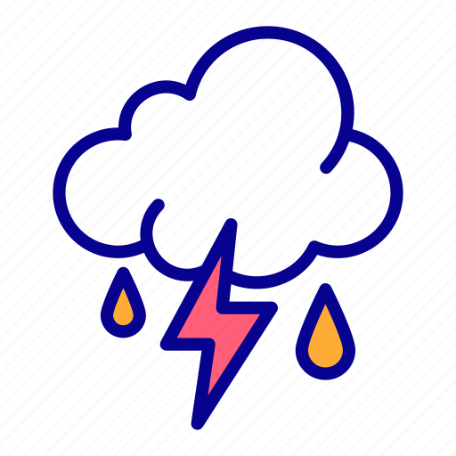 Weather, rain light, cloud rain, rain, lighting, cloud lighing icon - Download on Iconfinder