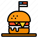 burger, hamburger, sandwich, food, fast