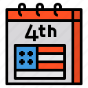 calendar, america, independence, day, usa, 4th of july