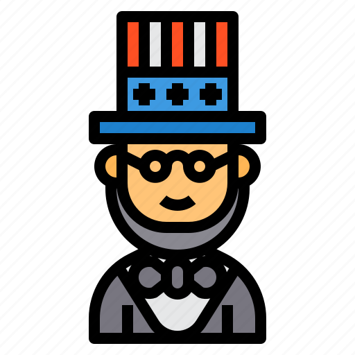 Lincoln, abraham, man, history, avatar, 4th of july icon - Download on Iconfinder