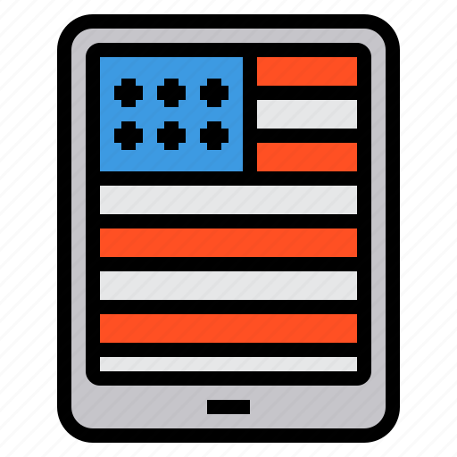 Tablet, america, independence, day, usa icon - Download on Iconfinder