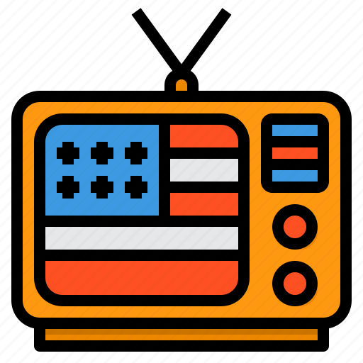 Television, usa, america, independence, day, 4th of july icon - Download on Iconfinder
