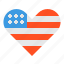 heart, usa, america, independence, day, love, 4th of july 