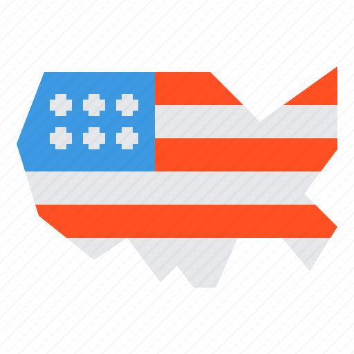 United, states, america, usa, map, flag, 4th of july icon - Download on Iconfinder