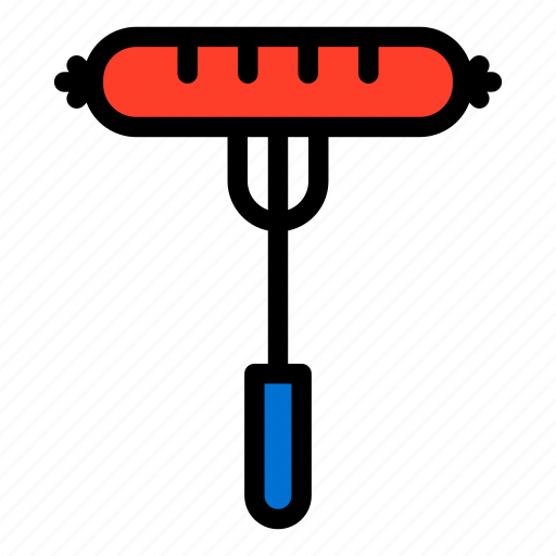 Barbecue, bbq, grill, paty, sausage, sausage grill, united states of america icon - Download on Iconfinder