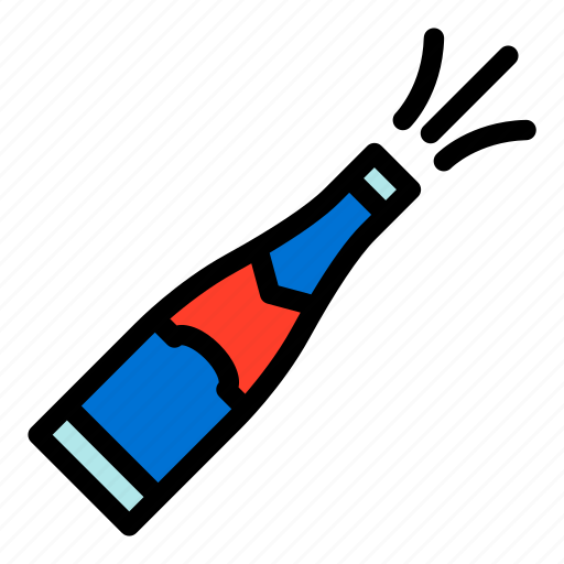 Bottle, celebration, champagne, drink, party, united states of america icon - Download on Iconfinder