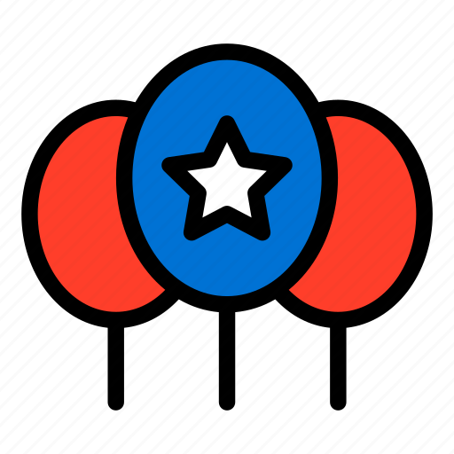 4th of july, balloons, celebration, party, united states flag, united states of america icon - Download on Iconfinder