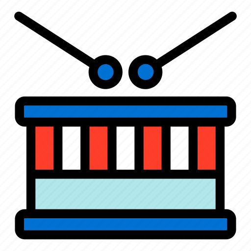 Band, drum, independence day, musical instrument, united states of america, usa icon - Download on Iconfinder