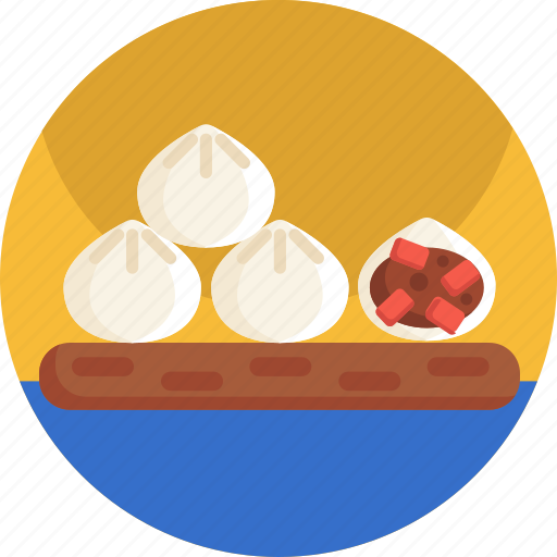 Asian, food, restaurant, meal, cha siu bao icon - Download on Iconfinder