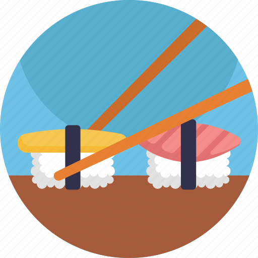 Asian, food, nigiri, sushi, chopsticks, restaurant, meal icon - Download on Iconfinder