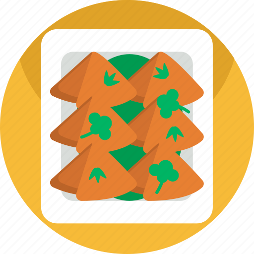 Asian, food, samosa, meal, restaurant, breakfast icon - Download on Iconfinder