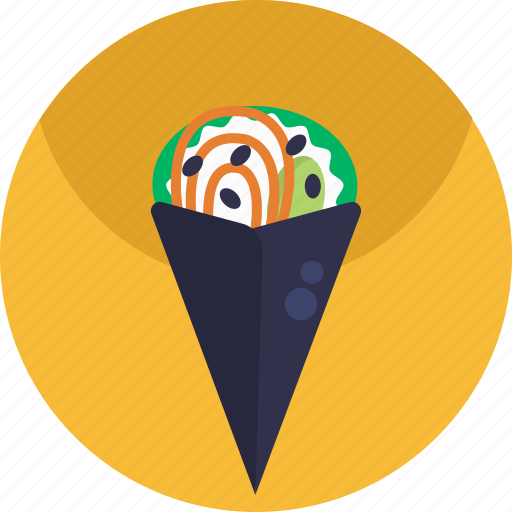 Asian, food, restaurant, meal, dessert, temaki icon - Download on Iconfinder