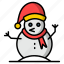 snowman, christmas eve, holiday, season, december, winter, snow, christmas, man 