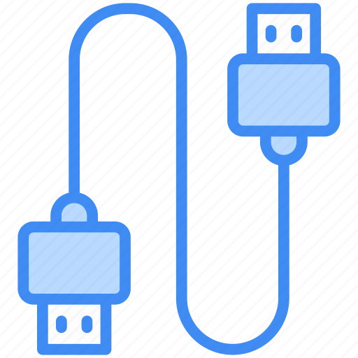 Usb cable, cable, usb, data-cable, connector, usb-cord, usb-plug icon - Download on Iconfinder