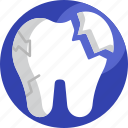 dental, cracked, decay, destruction, tooth, stomatology, cracked tooth