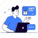 gift, card, payment, shopping, online, present, money