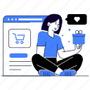 online shopping, store, buy, cart, present, shop