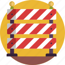 emergency, area, barrier, safety