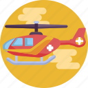 emergency, air ambulance, airplane, first aid icon, helicopter, medical rescue