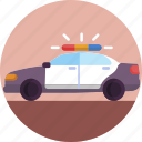 emergency, crime, police car, policeman, police officer