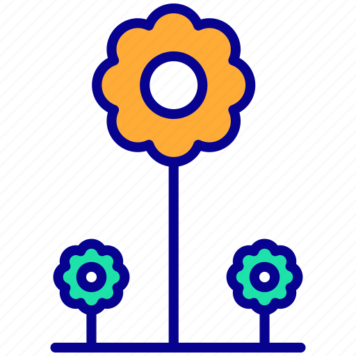 Sun flower, flower, nature, plant, spring, leaf, green icon - Download on Iconfinder