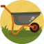 barrow, cart, construction, farm, tool, wheel, wheelbarrow icon 