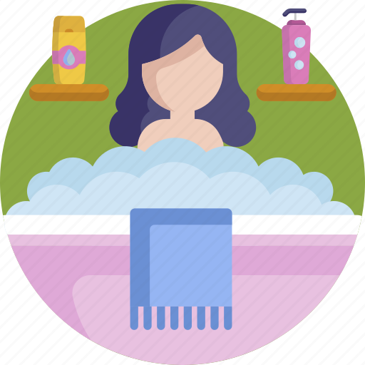 Feminine, hygiene, woman, bath, bath tub, bathing icon - Download on Iconfinder