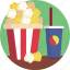 food, movie, popcorns, juice, cinema 