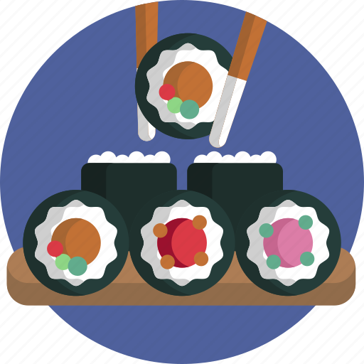 Food, sushi, salmon, fish, rice, restaurant icon - Download on Iconfinder