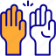 high five, gesture, hand-gesture, finger, sign, hand-sign, aquatic, sea-star, hand 