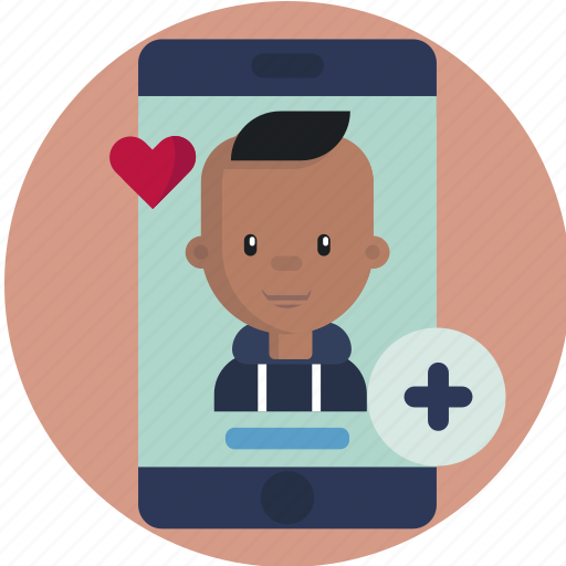 Friendship, relationship, man, phone, love, heart, video call icon - Download on Iconfinder