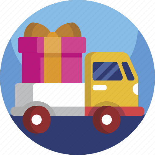 Gifts, gift, gift box, giftbox, delivery, truck icon - Download on Iconfinder