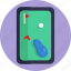 golf, field, flag, app, mobile 