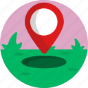 golf, location, map, golfer, pin, sport