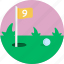 golf, flag, score, hole, ball 