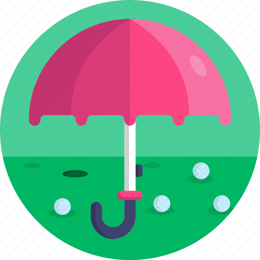 Golf, umbrella, hole, golf ball, balls, sports icon - Download on Iconfinder